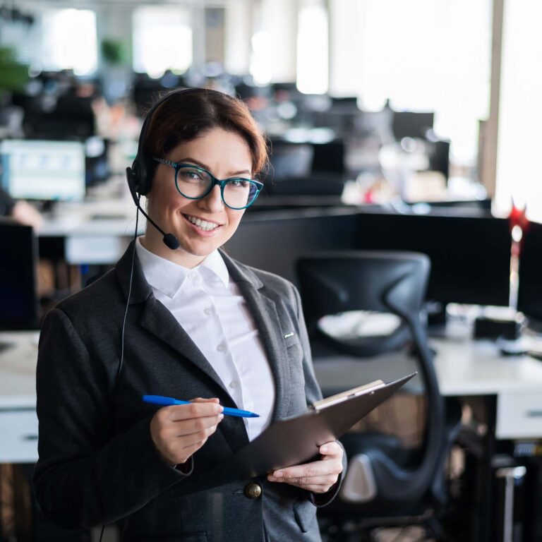 Virtual Assistant In A Business Suit